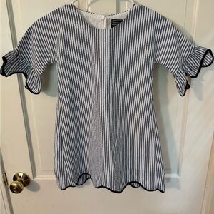 Duffield Lane Cream and Blue Dress